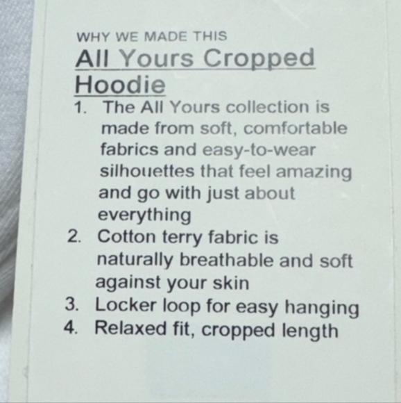 LULULEMON CROP ALL YOURS HOODIE - Picture 14 of 14